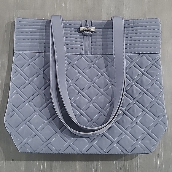 Vera Bradley Handbags - NWOT Vera Bradley Gray Microfiber Shoulder Tote